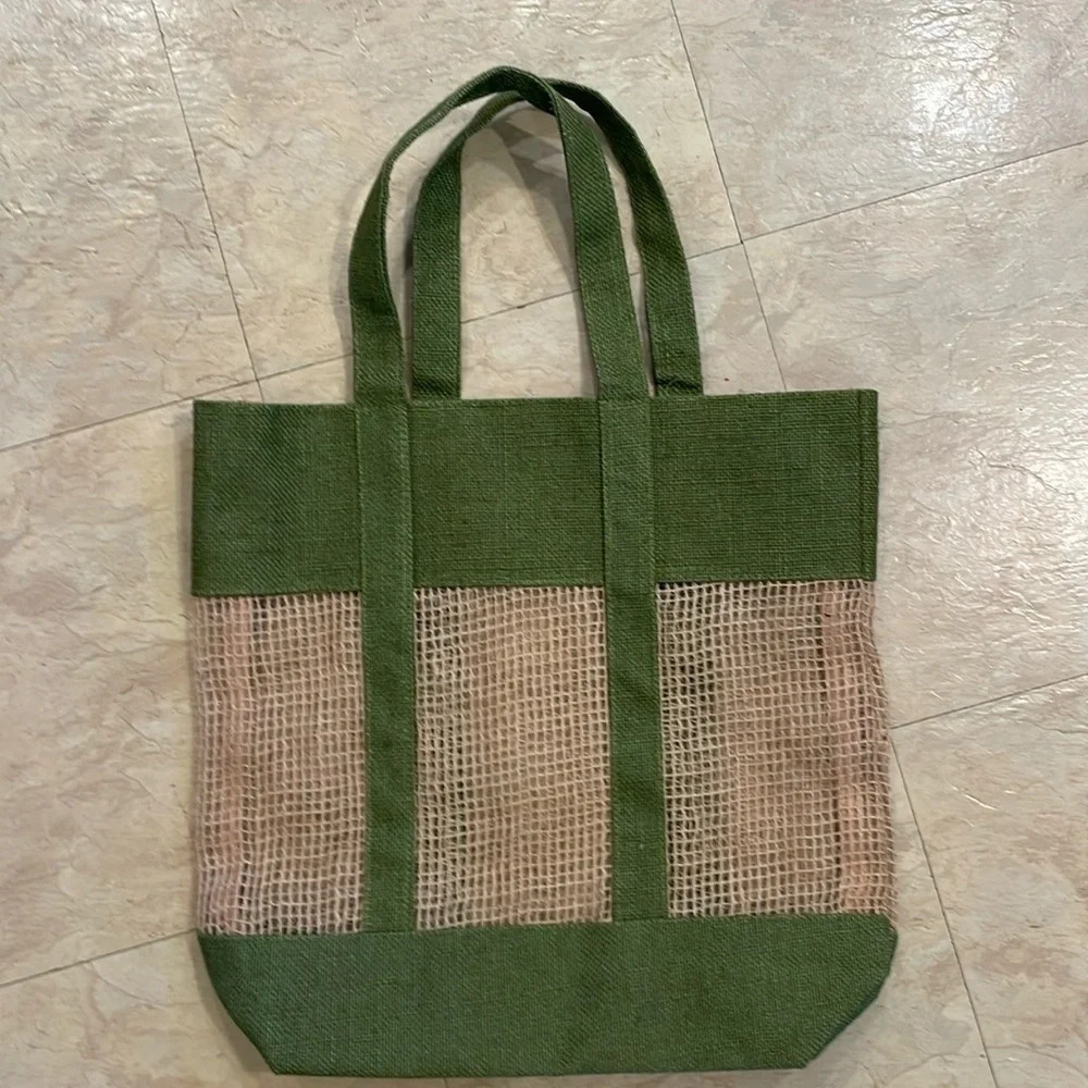 Miniso Burlap Tote, NWOT